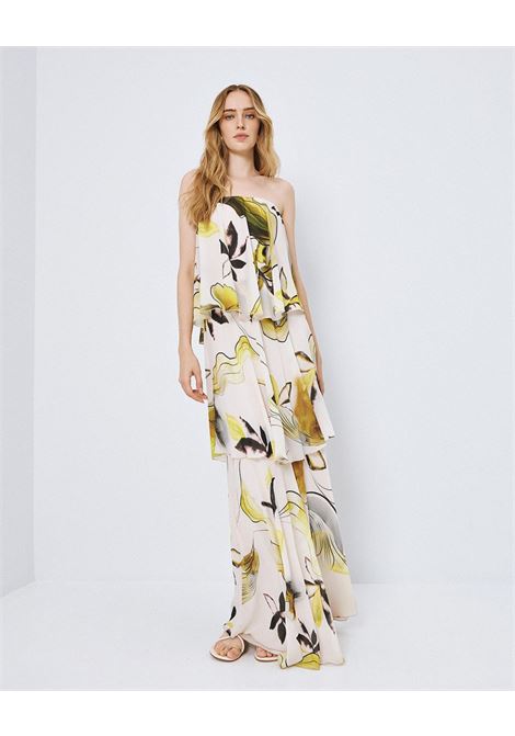 Vestito senza spalline con dettagli in ruffle ACCESS fashion | 63-3374-0037LIME